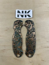 Nodak Custom “Poseidon’s Wrath” Shipwreck Copper Spyderco Para 3 Handle Scales
