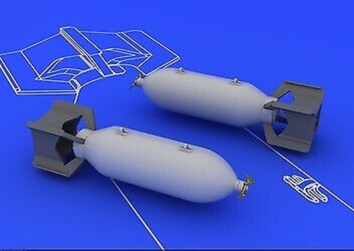 Eduard 648086 1/48 Aircraft- US 250lb Bombs (Photo-Etch & Resin)