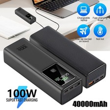 40000mAh Power Bank Fast charger 100W Portable External Battery For Phone Laptop