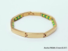 Pulsera Orula (Cubierta) en Acero Inoxidable con Chapado en Oro 14k Real