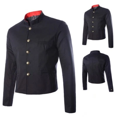 HOMME VESTE DROITE MANCHES LONGUES BLAZER japonais uniforme scolaire coupe slim