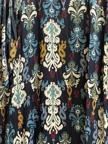 ZARA donna NUOVO KIMONO STAMPATO CON PERLINE BLU NAVY taglia M blogger fav manca cintura - Foto 7 di 16