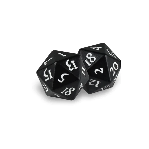Dados de metal pesado - Juego de 2 dados D20 Elige tu color Foto 2 de 4
