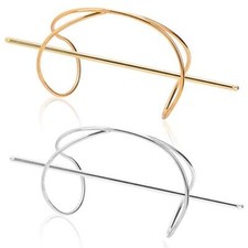X-Shaped Hair Stick, Bun Holder, Hair Cuff, Wedding Bun Cage, Vintage Hair