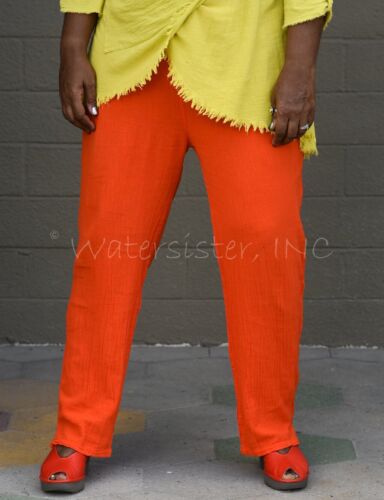 WATERSISTER Cotton Gauze SLIM Narrow Leg Pant 1(S/M) 2(L/XL) 3(1X+) oh my COLORS - Picture 9 of 28