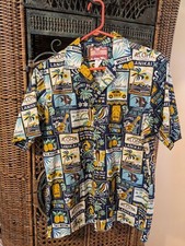 Vintage Hawaiian Shirt Made in USA by RJC Medium 19.5x30 