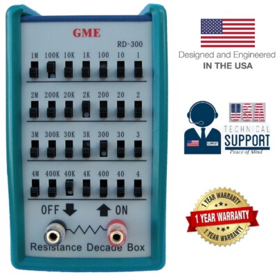 7 decade 1W Resistance Box Resistor Substitution  0~11,111,110 Ohm  USA Warranty