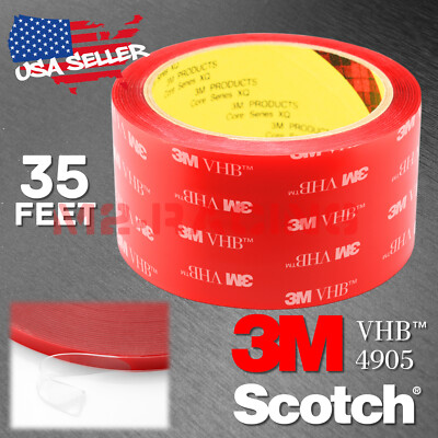 *35 Feet* Genuine 3M VHB #4905 Double-Sided Mounting Clear Acrylic Tape Adhesive