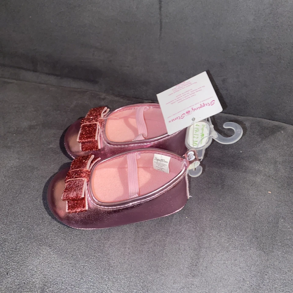 Zapatos de bebé Stepping Stones nuevos 9-12 meses con etiquetas bailarina rosa Foto 2 de 3