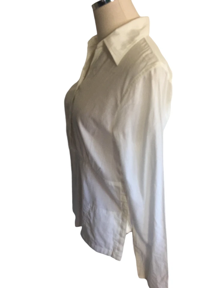 Camisa Royal Robbins Top Mediana Para Mujer Blanco Algodón Viaje al Aire Libre Senderismo Foto 4 de 4