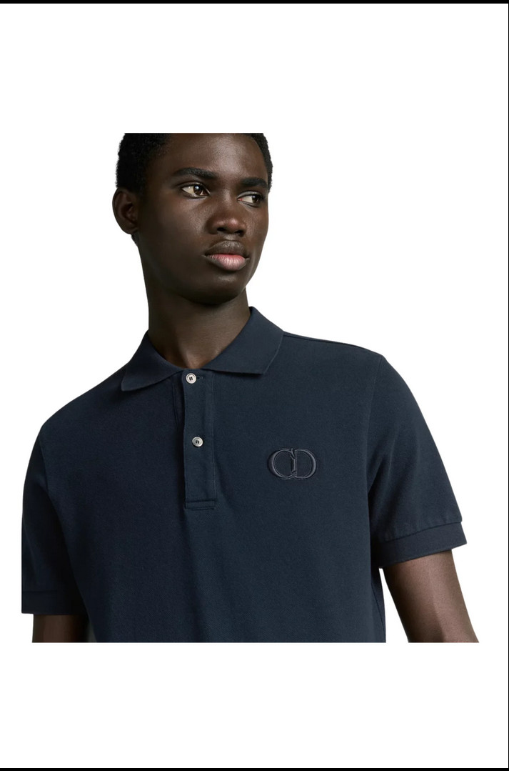 Christian Dior CD Icon Navy Blue Polo Shirt Size S image 4