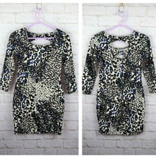 Forever 21 Women's Dress Leopard Animal Print Bodycon Sexy Dress Size S