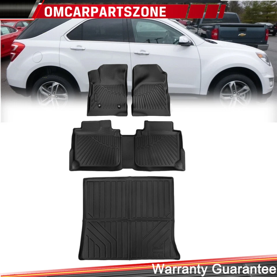 All Weather Floor Mats Cargo Liners For 2012-2017 Chevrolet Equinox GMC Terrain Foto 2 de 4