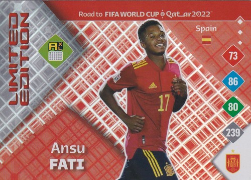 Panini Road to Qatar World Cup Karte 2022 Ansu Fati Limited Edition XXL - Bild 1 von 2
