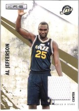 2010-11 PANINI ROOKIES AND STARS GOLD MATERIALS AL JEFFERSON JERSEY /299