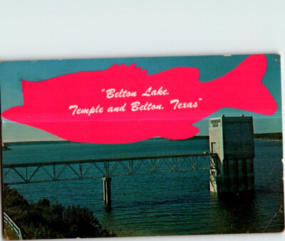 Greetings From Lake Belton postcard. Temple & Belton, Texas.