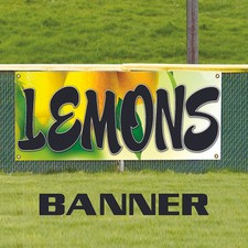 Lemon Vinyl Banner Fruit Shop Store Natural Produce D cor Advertising Banner