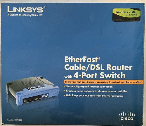 Cisco Linksys EtherFast Kabel/DSL Router mit 4-Port Switch Modell BEFSR41 - Bild 1 von 16
