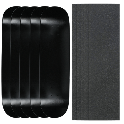 5 Pop Better Blanks 7.75 Skateboard decks - Dip Black + Jessup Griptape - Picture 1 of 5