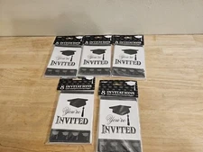 5 Simply Graduation, You're Invited Invitations With Envelopes 40ct New!!!