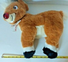 Rudolph The Red Nosed Reindeer 16" Christmas Plush Stuffed Animal Toy Large VTG