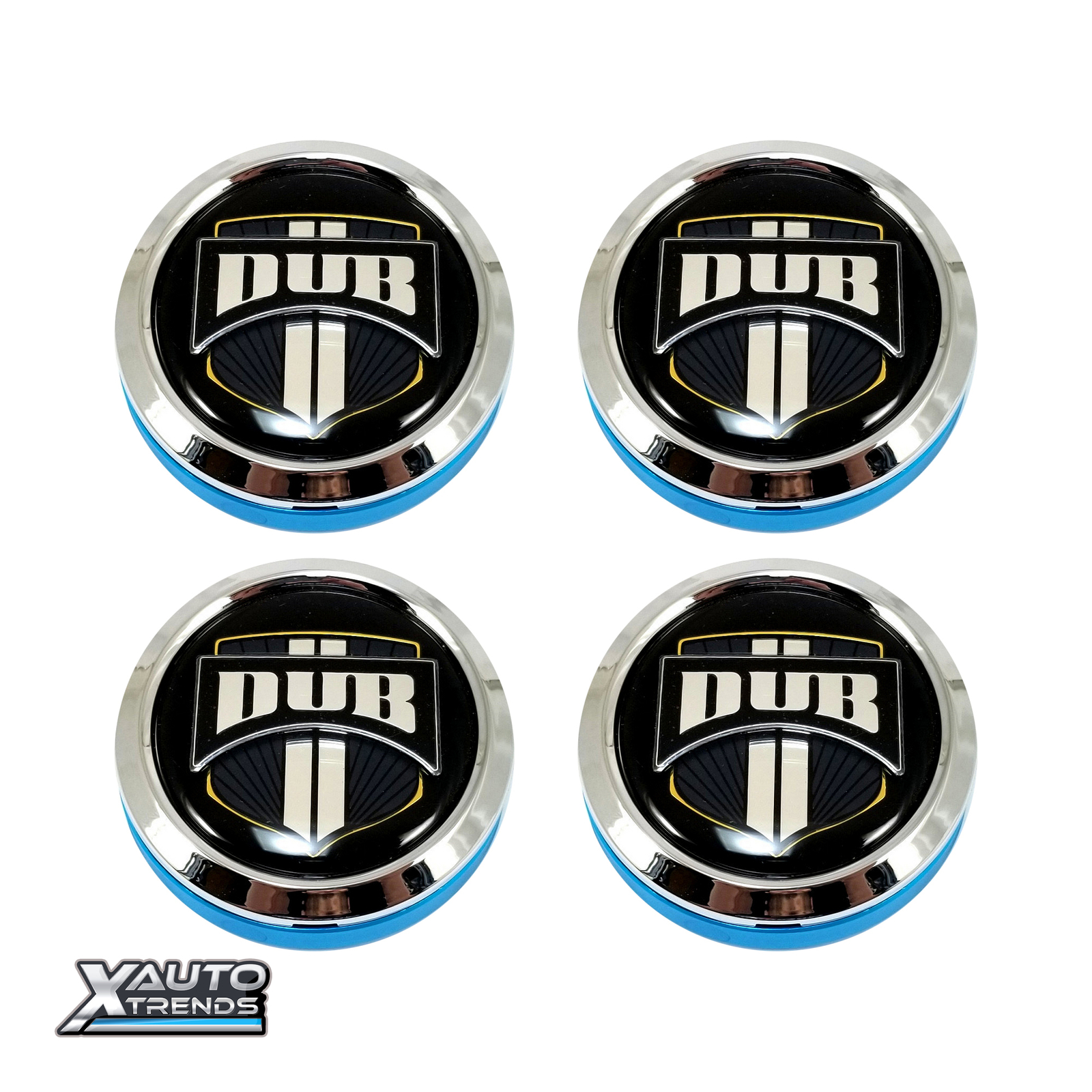 4 x Dub-SPINNER Wheel Center Cap 3.9" 1002-01