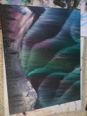 oil paintings original Aurora Borealis