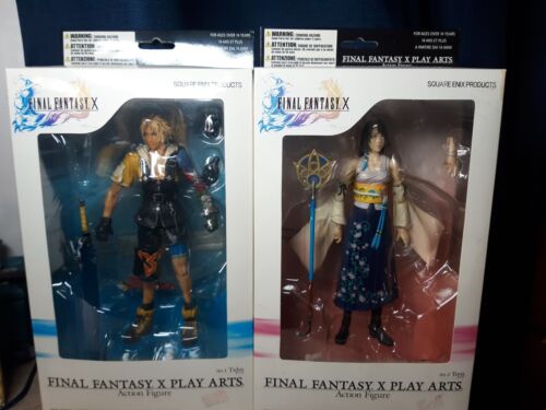 Final Fantasy X Play arts figures TIDUS & YUNA FFX Playstation Articulated RARE! - Afbeelding 1 van 8