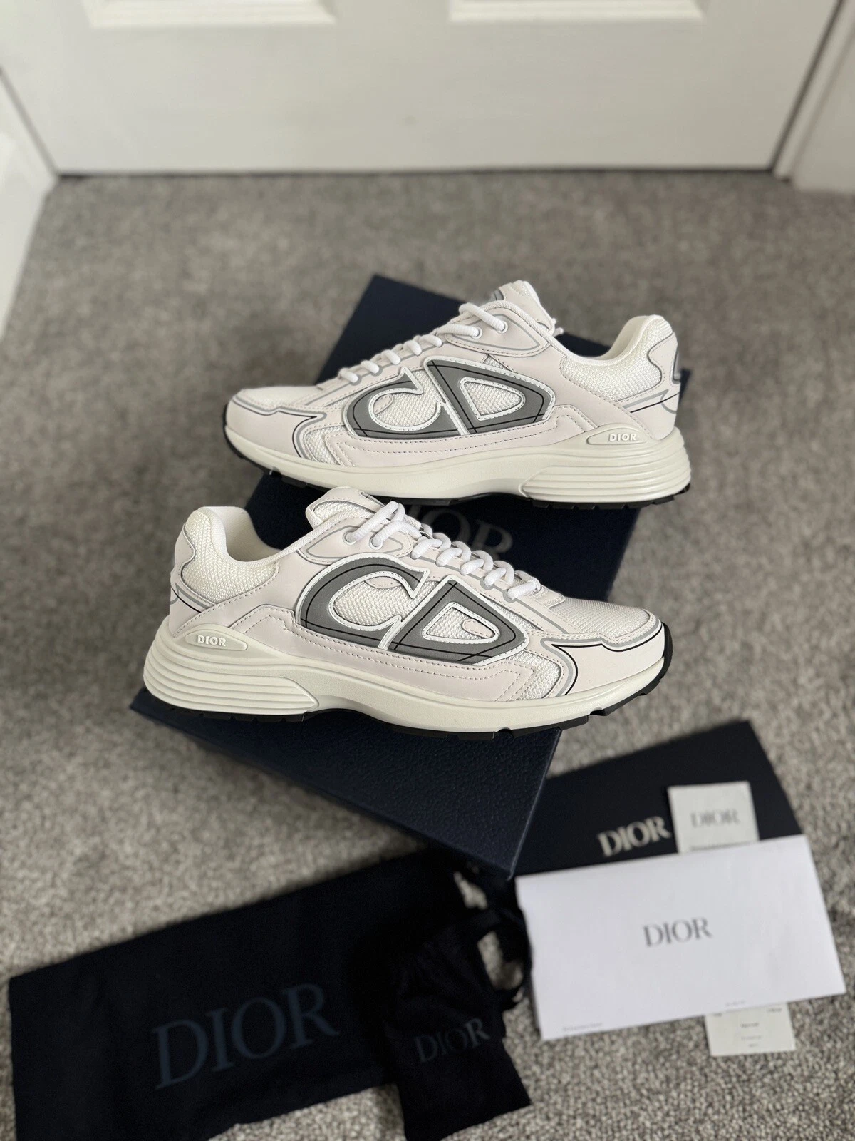 Baskets Dior B30 maille blanche UK8 EU42