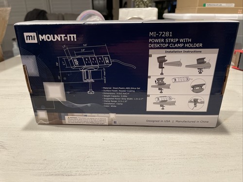 Mount-It! 5' Power Strip and Clamp Desk Mount (MI-7281) - Picture 2 of 2