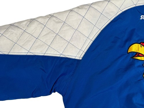 Men’s XXL 90s Vintage Starter Kansas University Jayhawks Puffer Sports Jacket - Picture 14 of 18