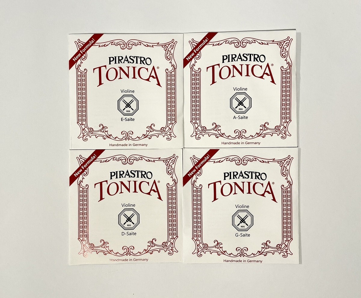 ドイツ　新品　4/4 バイオリン弦　セット　Violino Pirastro Pirastro Tonica Violin String Set - 4/4 Size Ball-end E. Free