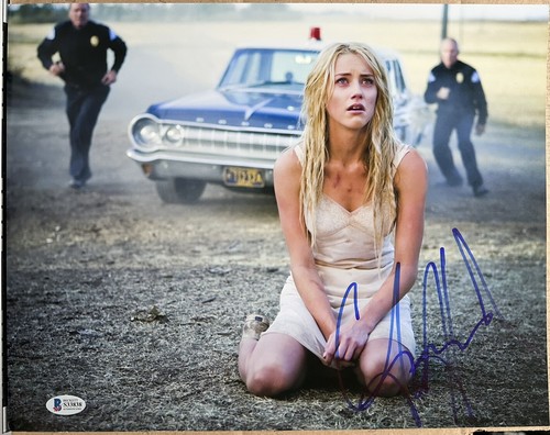 AMBER HEARD SIGNED PHOTO 11X14 THE WARD SEXY UNDERWEAR AUTOGRAPH AQUAMAN BAS COA