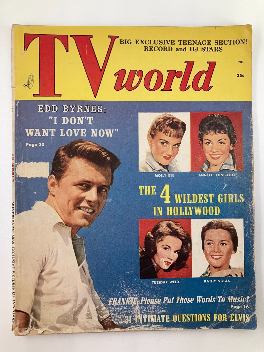 VTG TV World Magazine October 1959 Vol 7 #7 Edd Byrnes Cover