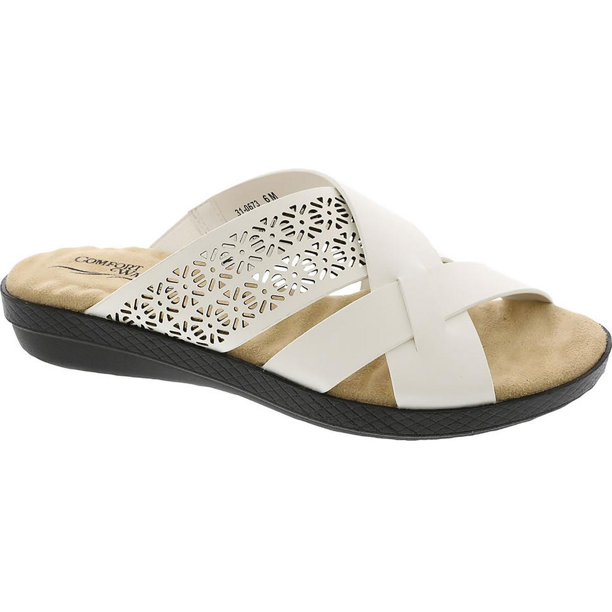 Легкие уличные женские белые босоножки Coho на ремешках шириной 12 см (C, D, W) BHFO 5837