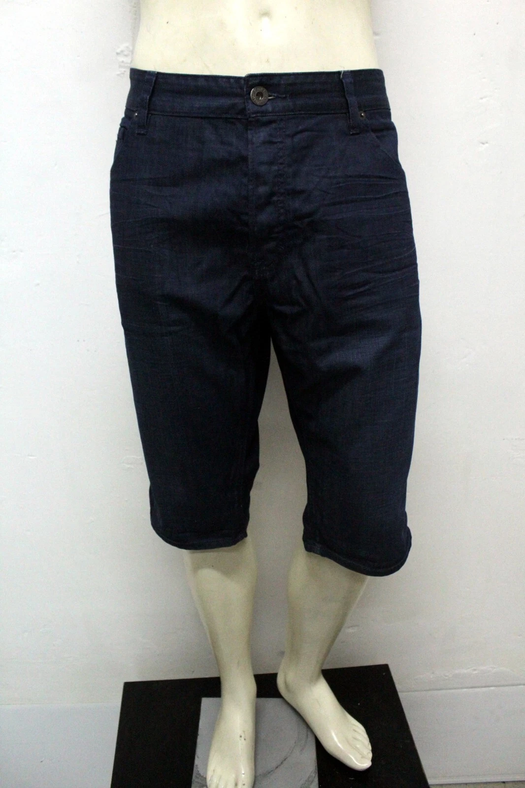 Guess Jeans Men's Shorts Size 38 / 52 Blue Cotton Bermuda