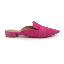 Womens 7.5 M Tory Burch Rosalind 20MM Mule Crazy Pink Lancaster Suede 51416