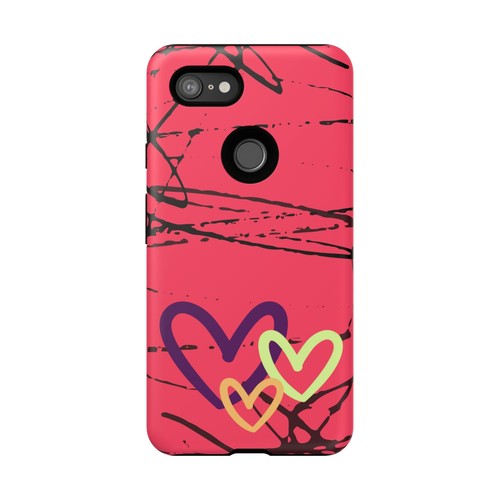Graffiti hot Pink, Green, Orange Hearts Tough Phone Case fr Iphone Samsung Pixel - 第 197/285 張圖片