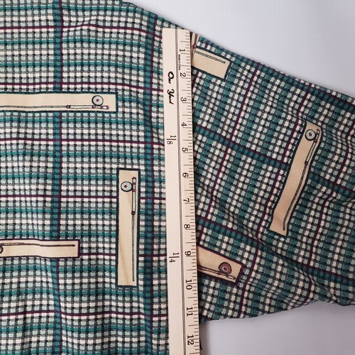 Camisa Wrangler de Ropa Resistente para Hombre XL Verde Polo Carretes de Pesca a Cuadros - Imagen 11 de 12