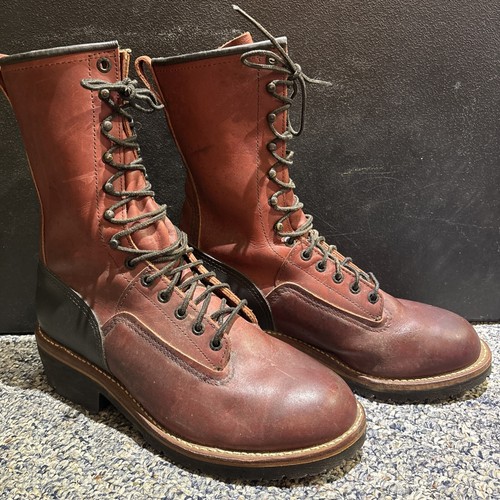 Red Wing Heritage Men’s Leather Lineman Logger Boots 921 Size 9.5 B Two-Tone