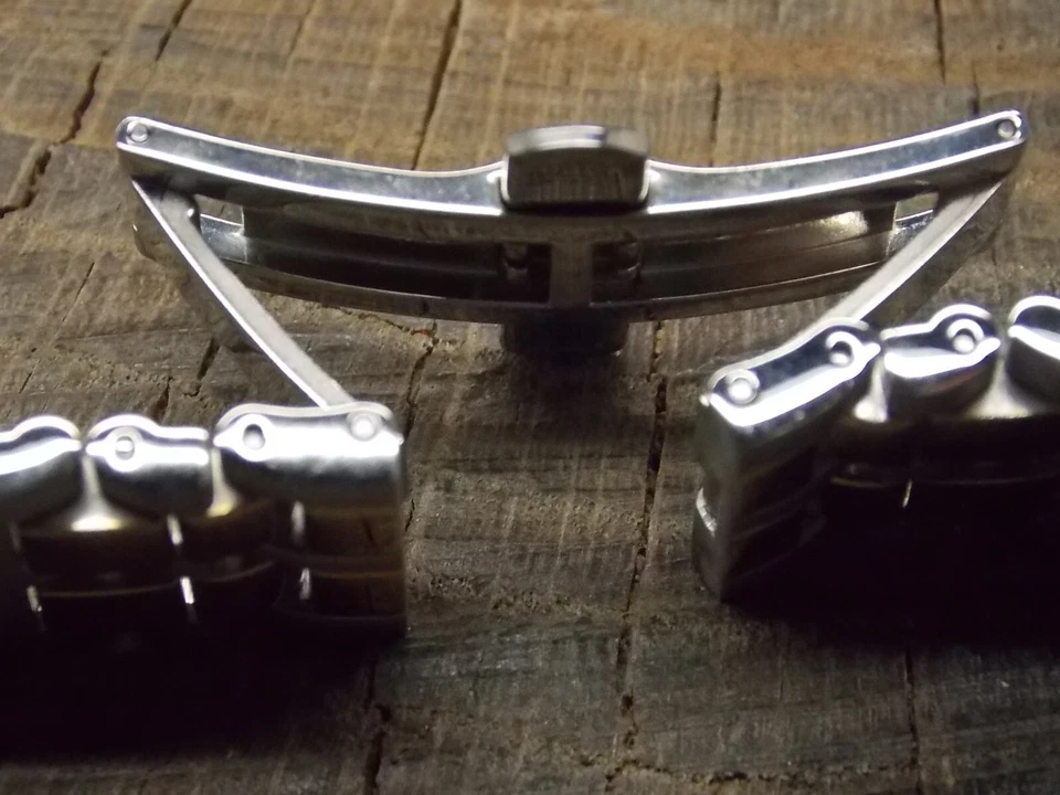 Cyma 20 毫米部署扣 2 色不锈钢复古 NOS 未使用表带长 — 第 4/4 张图片