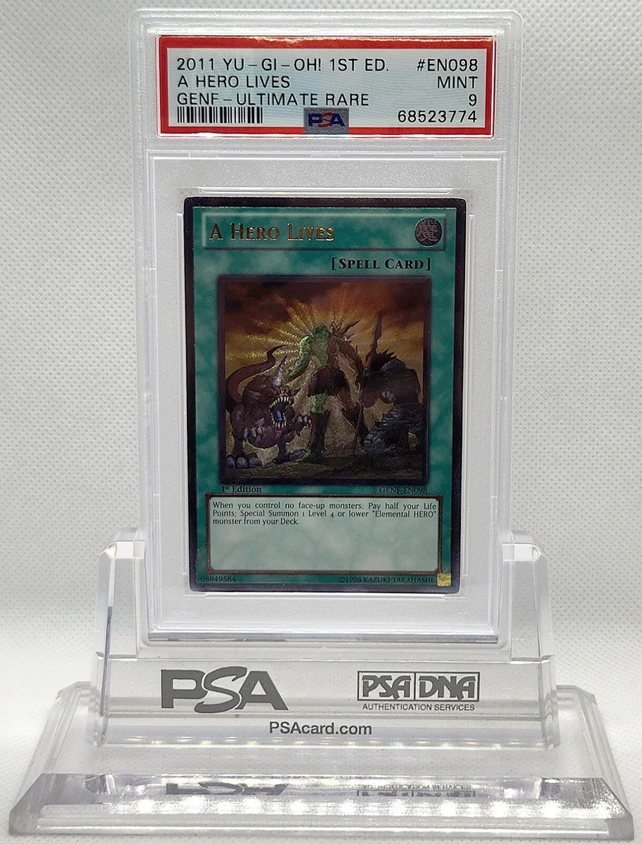 Yu-Gi-Oh! Sammelkarte „A Hero Lives“ (GENF-EN098) – Ultra Rare, 1st Edition, Aus Dem Generation Force Set