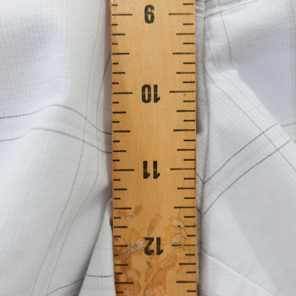 Pantalones Cortos Greg Norman Para Hombre Talla 38 Blanco Algodón a Cuadros Carga Deportes Golf Tasso Elba Foto 3 de 4