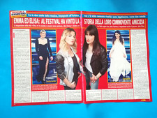 CLIPPING ARTICOLO DI GIORNALE GOSSIP TV EMMA MARRONE ELISA DA COLLEZIONE - (96)