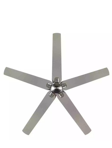 Hampton Bay Bellmore 56" Indoor Brushed Nickel Ceiling Fan DC Motor Remote - Picture 3 of 5