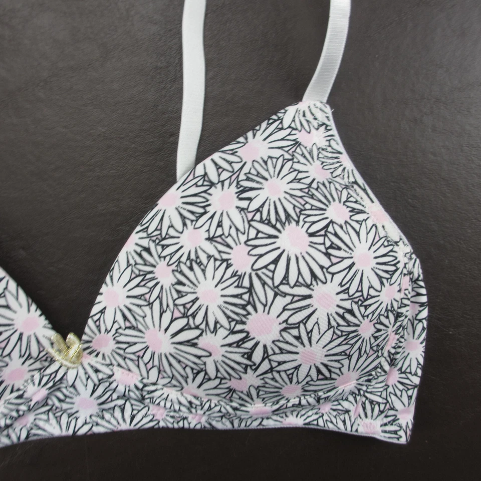 Sutiã Nicole Miller tamanho 34A estampa floral acolchoado sem fio fecho ajustável atrás - Imagem 4 de 4