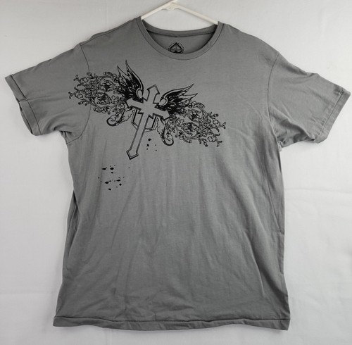 Vintage Clothing Gothic Cross Graphics Retro Single Stitch T-shirt Mens Medium