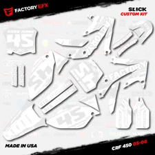 Whiteout Slick Racing Graphics Kit fits Honda CRF450R 05-08 Crf 450 Crf450