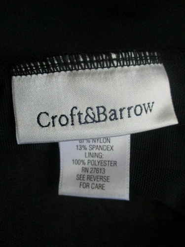 CROFT & BARROW BLACK & MULTI-COLOR 1PC SWIMSUIT BATHING SUIT SIZE 16- NEW - Picture 6 of 6