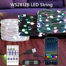 WS2812B RGB LED String Addressable Christmas Lights with 28keys Controller DC5V